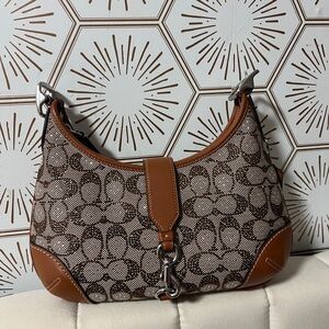 Coach Brown and Tan Shoulder Bag